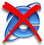 No Internet Explorer Logo